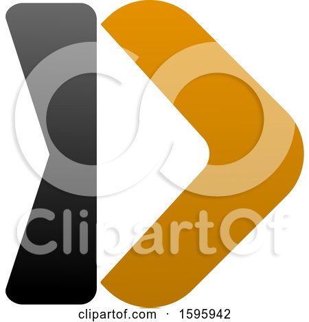 Clipart of a Letter D Logo Design - Royalty Free Vector Illustration by Vector Tradition SM