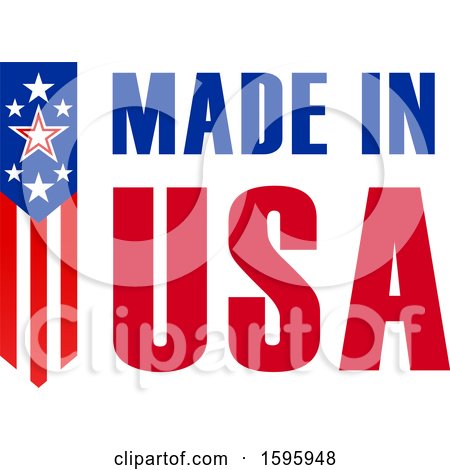 Clipart of a Made in Usa Design - Royalty Free Vector Illustration by Vector Tradition SM