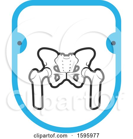 Clipart of a Black White and Blue Medical Design - Royalty Free Vector Illustration by Vector Tradition SM