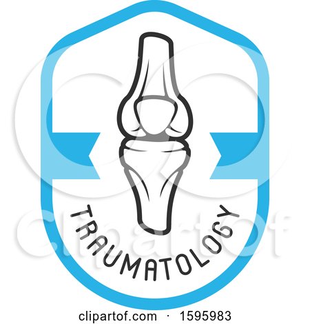 Clipart of a Black White and Blue Medical Design - Royalty Free Vector Illustration by Vector Tradition SM