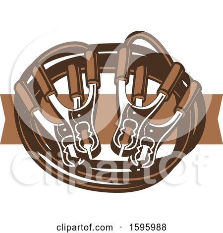Clipart of a Brown Automotive Design - Royalty Free Vector Illustration by Vector Tradition SM