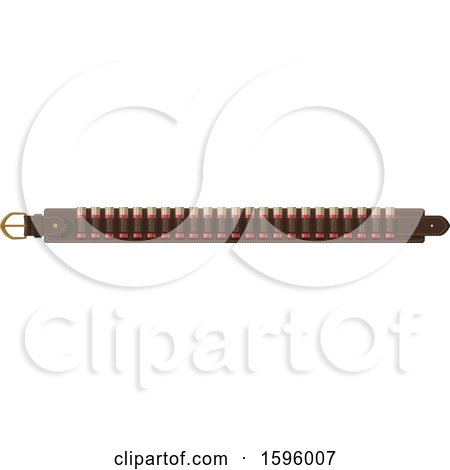 Clipart of a Hunting Ammunition Belt - Royalty Free Vector Illustration by Vector Tradition SM