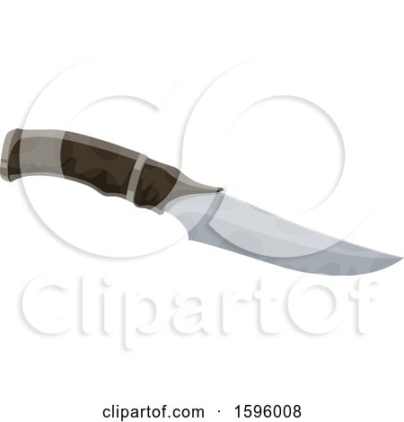 Clipart of a Hunting Knife - Royalty Free Vector Illustration by Vector Tradition SM