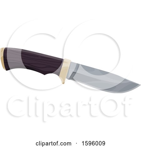 Clipart of a Hunting Knife - Royalty Free Vector Illustration by Vector Tradition SM