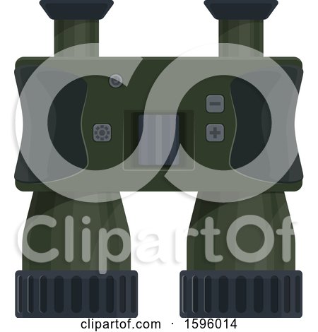 Clipart of a Pair of Hunting Binoculars - Royalty Free Vector Illustration by Vector Tradition SM