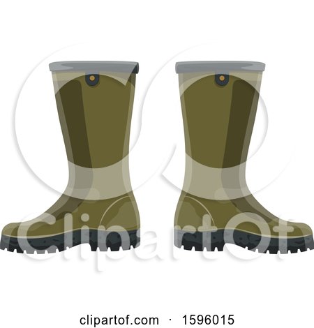 Clipart of a Pair of Boots - Royalty Free Vector Illustration by Vector Tradition SM