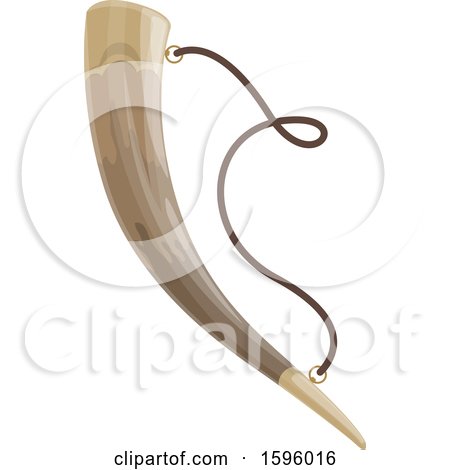 Clipart of a Hunting Horn - Royalty Free Vector Illustration by Vector Tradition SM