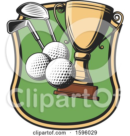 Clipart of a Sports Golf Design - Royalty Free Vector Illustration by Vector Tradition SM