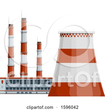 Clipart of a Power Plant - Royalty Free Vector Illustration by Vector Tradition SM