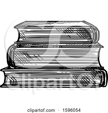 Clipart of a Stack of Books - Royalty Free Vector Illustration by Vector Tradition SM
