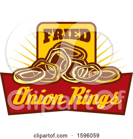 Clipart of a Fried Onion Rings Food Design - Royalty Free Vector Illustration by Vector Tradition SM