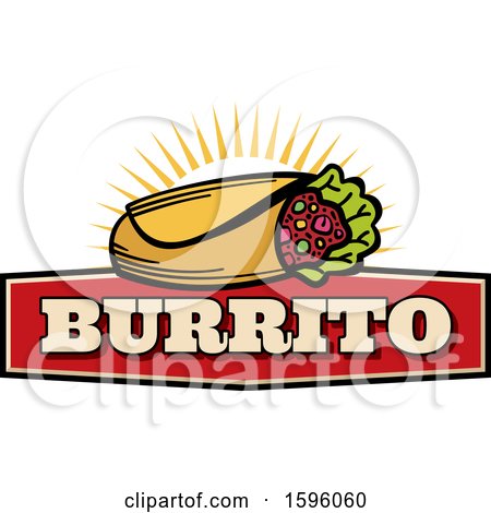Clipart of a Burrito Food Design - Royalty Free Vector Illustration by Vector Tradition SM