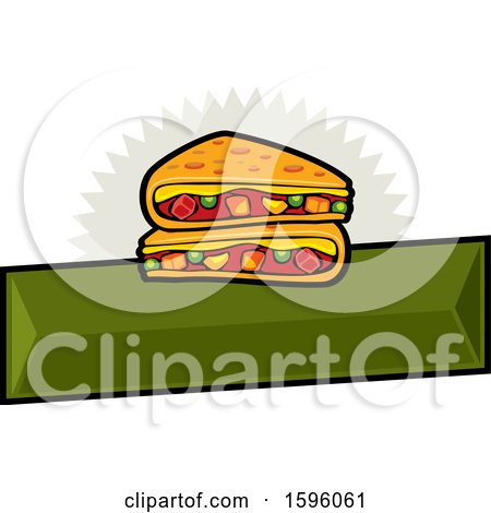 Clipart of a Quesadilla Food Design - Royalty Free Vector Illustration by Vector Tradition SM