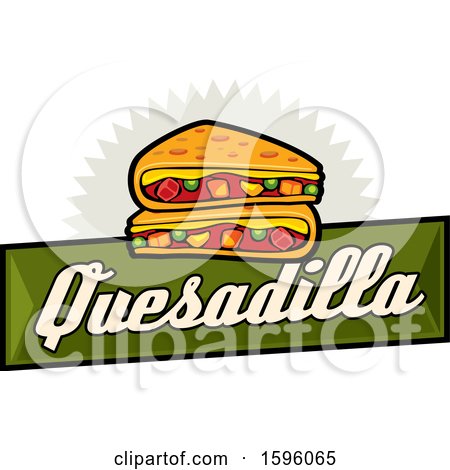 Clipart of a Quesadilla Food Design - Royalty Free Vector Illustration by Vector Tradition SM
