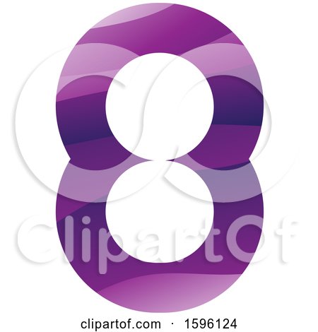 Clipart of a Purple Number 8 Logo - Royalty Free Vector Illustration by cidepix