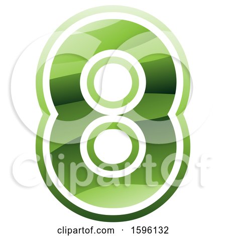 Clipart of a Green Number 8 Logo - Royalty Free Vector Illustration by cidepix