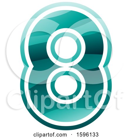 Clipart of a Green Number 8 Logo - Royalty Free Vector Illustration by cidepix