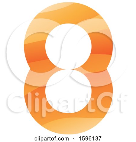 Clipart of an Orange Number 8 Logo - Royalty Free Vector Illustration by cidepix