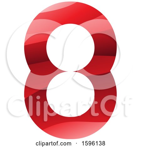 Clipart of a Red Number 8 Logo - Royalty Free Vector Illustration by cidepix