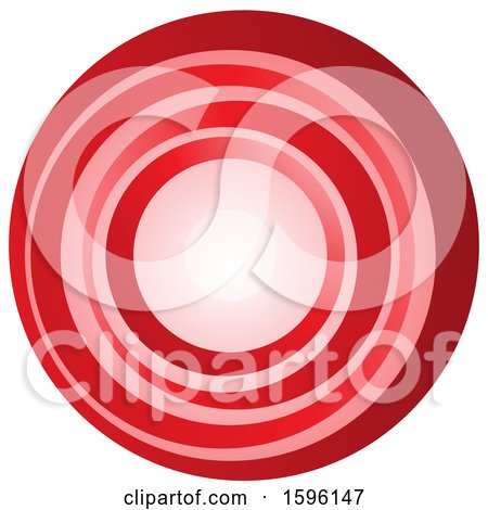 Clipart of a Red Letter O Logo - Royalty Free Vector Illustration by cidepix