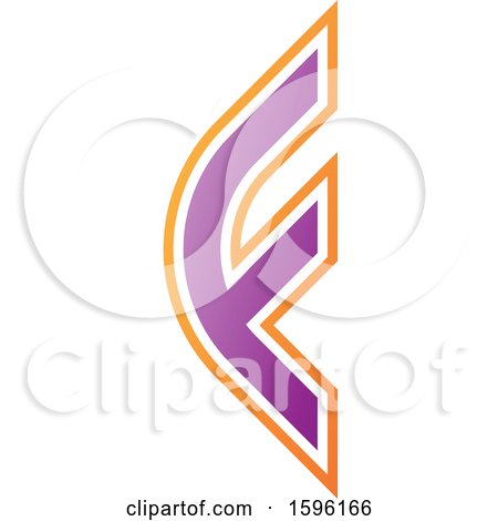 Clipart of a Rounded Purple Letter F Logo - Royalty Free Vector Illustration by cidepix