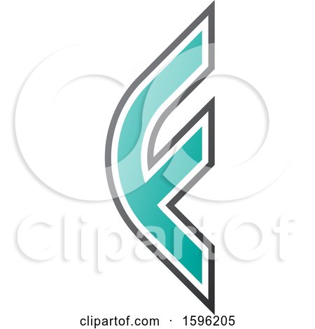 Clipart of a Rounded Green Letter F Logo - Royalty Free Vector Illustration by cidepix