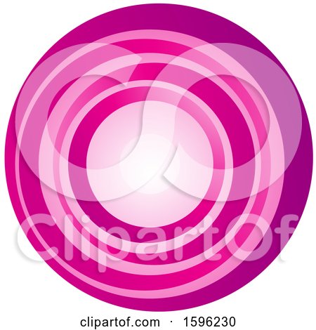 Clipart of a Pink Letter O Logo - Royalty Free Vector Illustration by cidepix