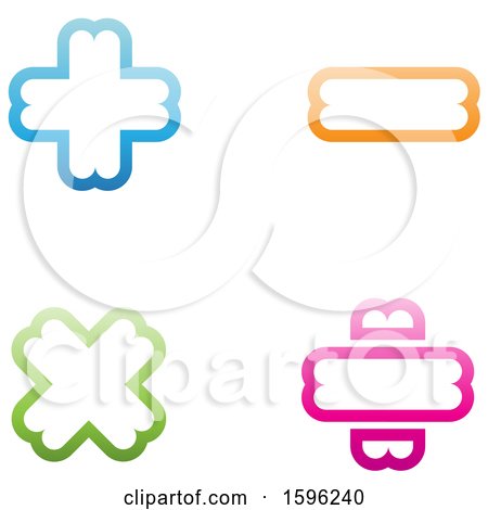 Clipart of Math Symbols - Royalty Free Vector Illustration by cidepix