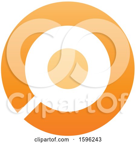 Clipart of an Orange Letter O Logo - Royalty Free Vector Illustration by cidepix