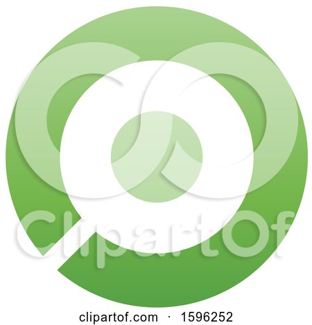 Clipart of a Green Letter O Logo - Royalty Free Vector Illustration by cidepix
