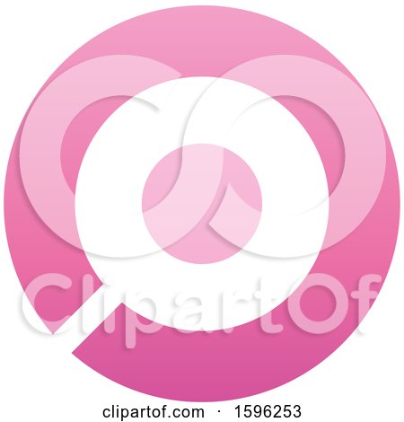 Clipart of a Pink Letter O Logo - Royalty Free Vector Illustration by cidepix