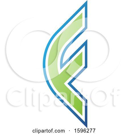 Clipart of a Rounded Green Letter F Logo - Royalty Free Vector Illustration by cidepix