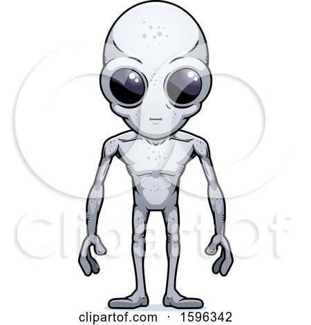 Clipart of a Cartoon Standing Alien - Royalty Free Vector Illustration by Cory Thoman