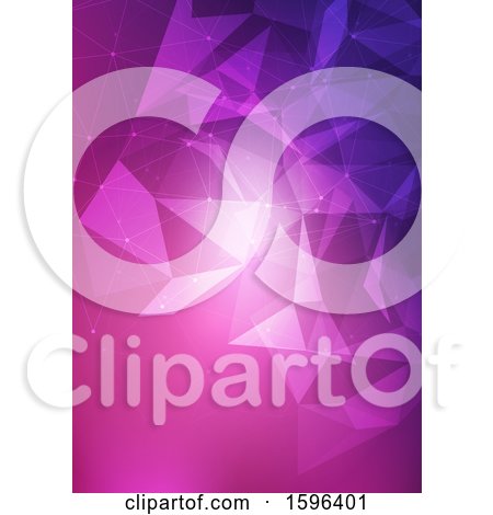 Clipart of a Purple Geometric Background with Connections - Royalty Free Vector Illustration by KJ Pargeter