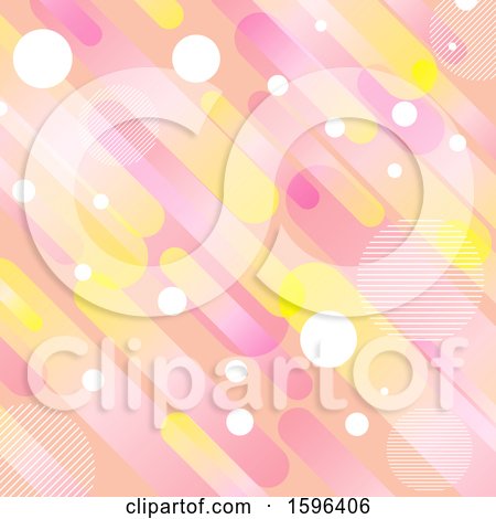 Clipart of a Pink and Yellow Retro Background - Royalty Free Vector Illustration by KJ Pargeter