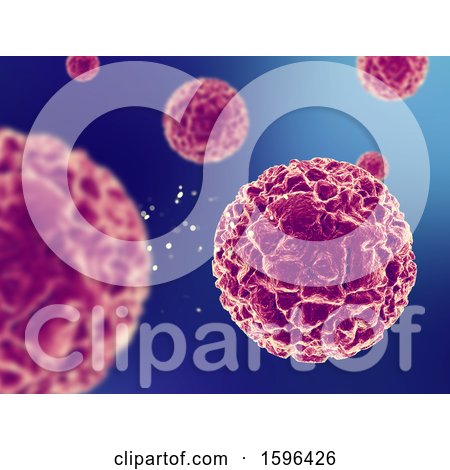 Clipart of a 3d Background of Viruses - Royalty Free Illustration by KJ Pargeter