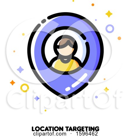 Clipart of a Location Targeting Icon - Royalty Free Vector Illustration by elena