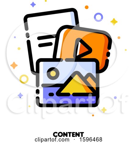 Clipart of a Content Icon - Royalty Free Vector Illustration by elena