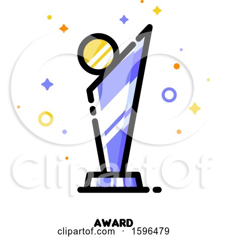 Clipart of a Business Award Icon - Royalty Free Vector Illustration by elena