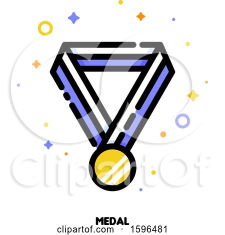 Clipart of a Medal Icon - Royalty Free Vector Illustration by elena