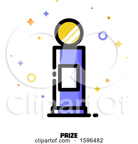 Clipart of a First Place Prize Icon - Royalty Free Vector Illustration by elena