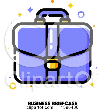 Clipart of a Briefcase Icon - Royalty Free Vector Illustration by elena
