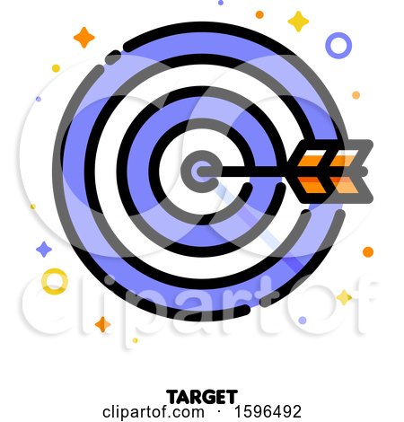 Clipart of a Target Success Icon - Royalty Free Vector Illustration by elena