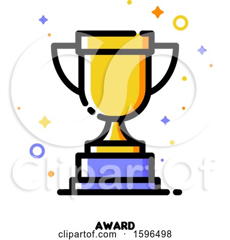 Clipart of a Trophy Award Icon - Royalty Free Vector Illustration by elena