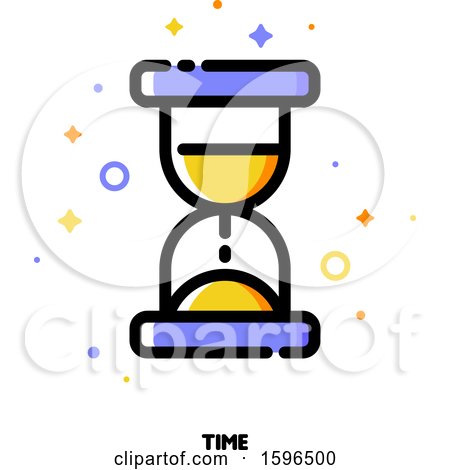 Clipart of a Time Hourglass Icon - Royalty Free Vector Illustration by elena