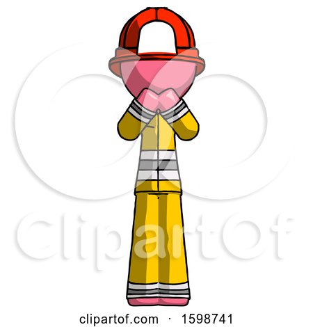 Pink Firefighter Fireman Man Laugh, Giggle, or Gasp Pose by Leo Blanchette