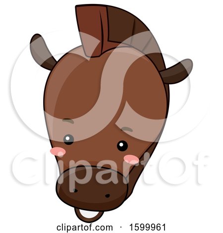 Clipart of a Cute Horse Face - Royalty Free Vector Illustration by BNP Design Studio
