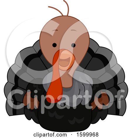 Clipart of a Turkey Bird - Royalty Free Vector Illustration by BNP Design Studio