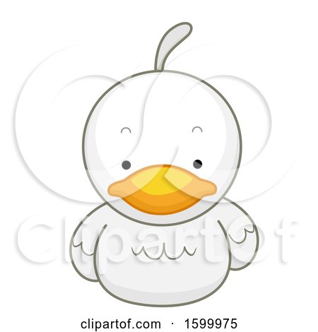 Clipart of a White Duck - Royalty Free Vector Illustration by BNP Design Studio
