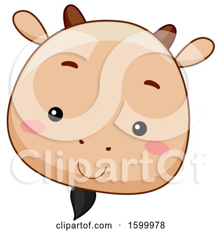 Clipart of a Cute Goat Face - Royalty Free Vector Illustration by BNP Design Studio